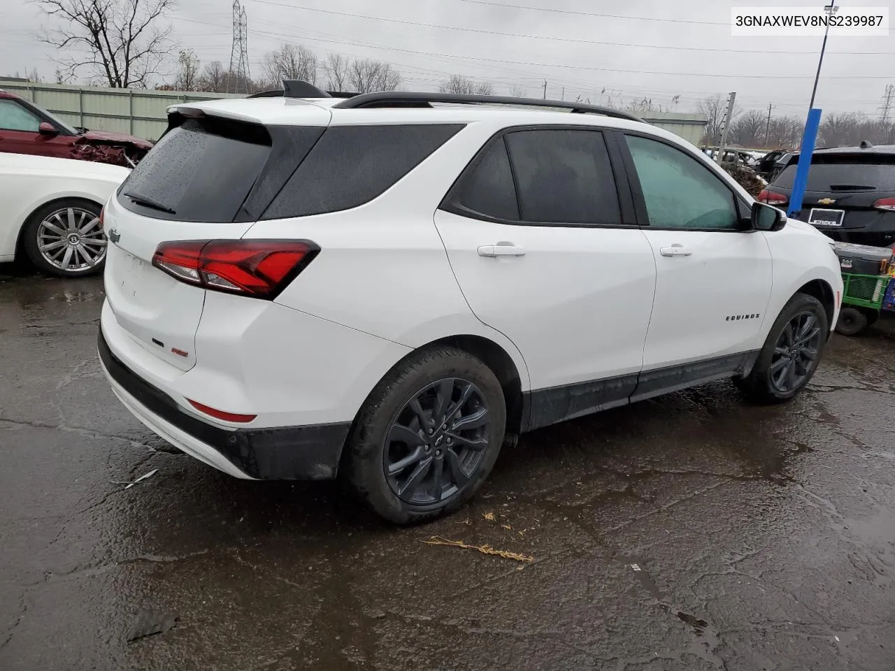 2022 Chevrolet Equinox Rs VIN: 3GNAXWEV8NS239987 Lot: 80570884