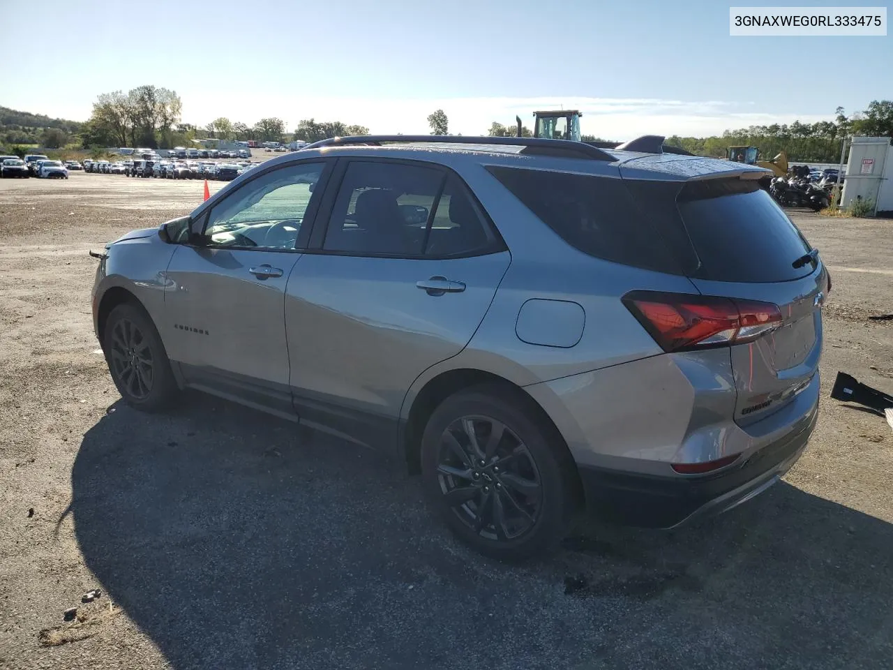 2024 Chevrolet Equinox Rs VIN: 3GNAXWEG0RL333475 Lot: 72533544