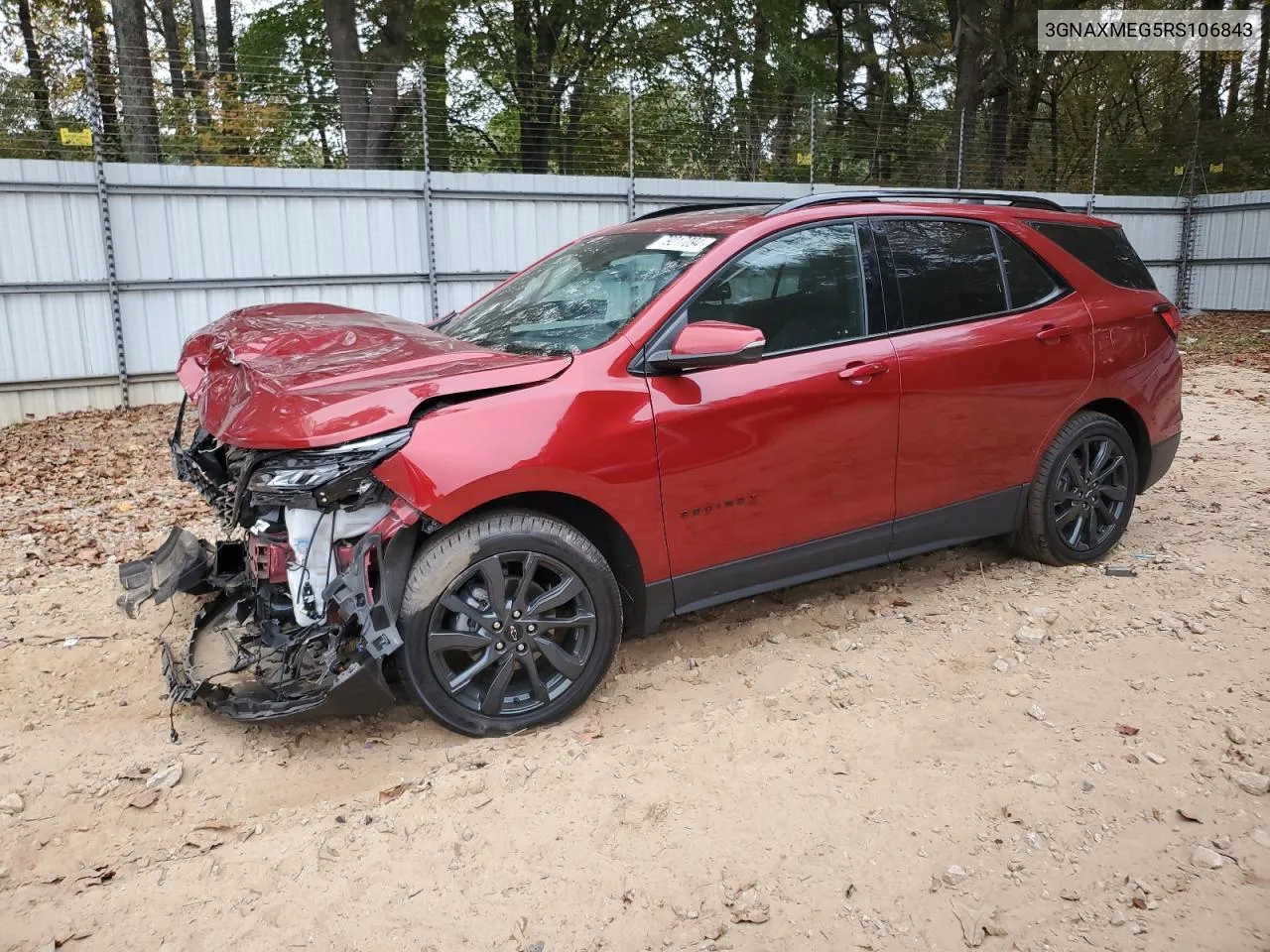 2024 Chevrolet Equinox Rs VIN: 3GNAXMEG5RS106843 Lot: 79217094