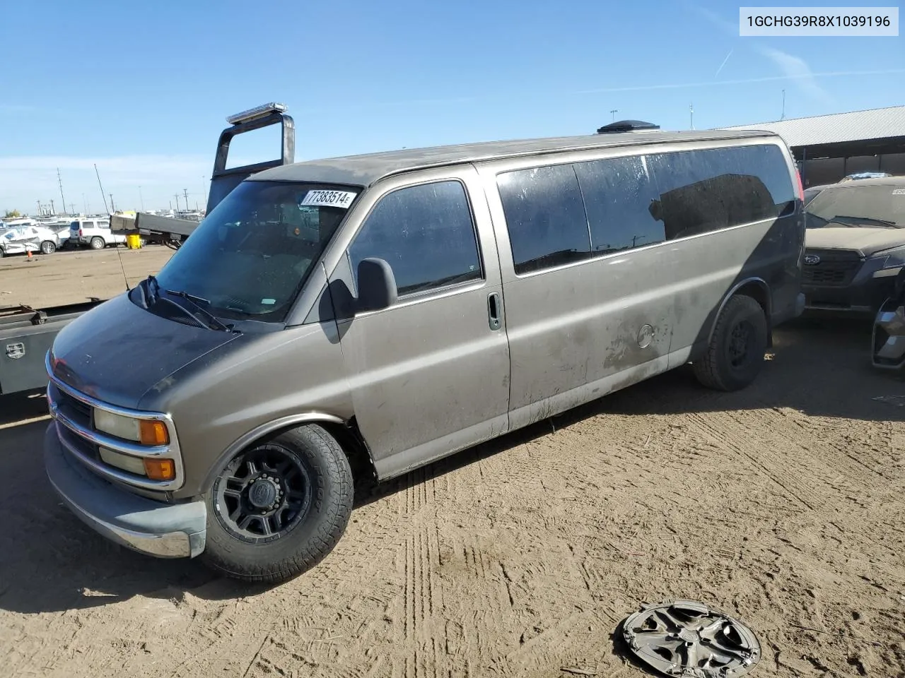 1999 Chevrolet Express G3500 VIN: 1GCHG39R8X1039196 Lot: 77383514