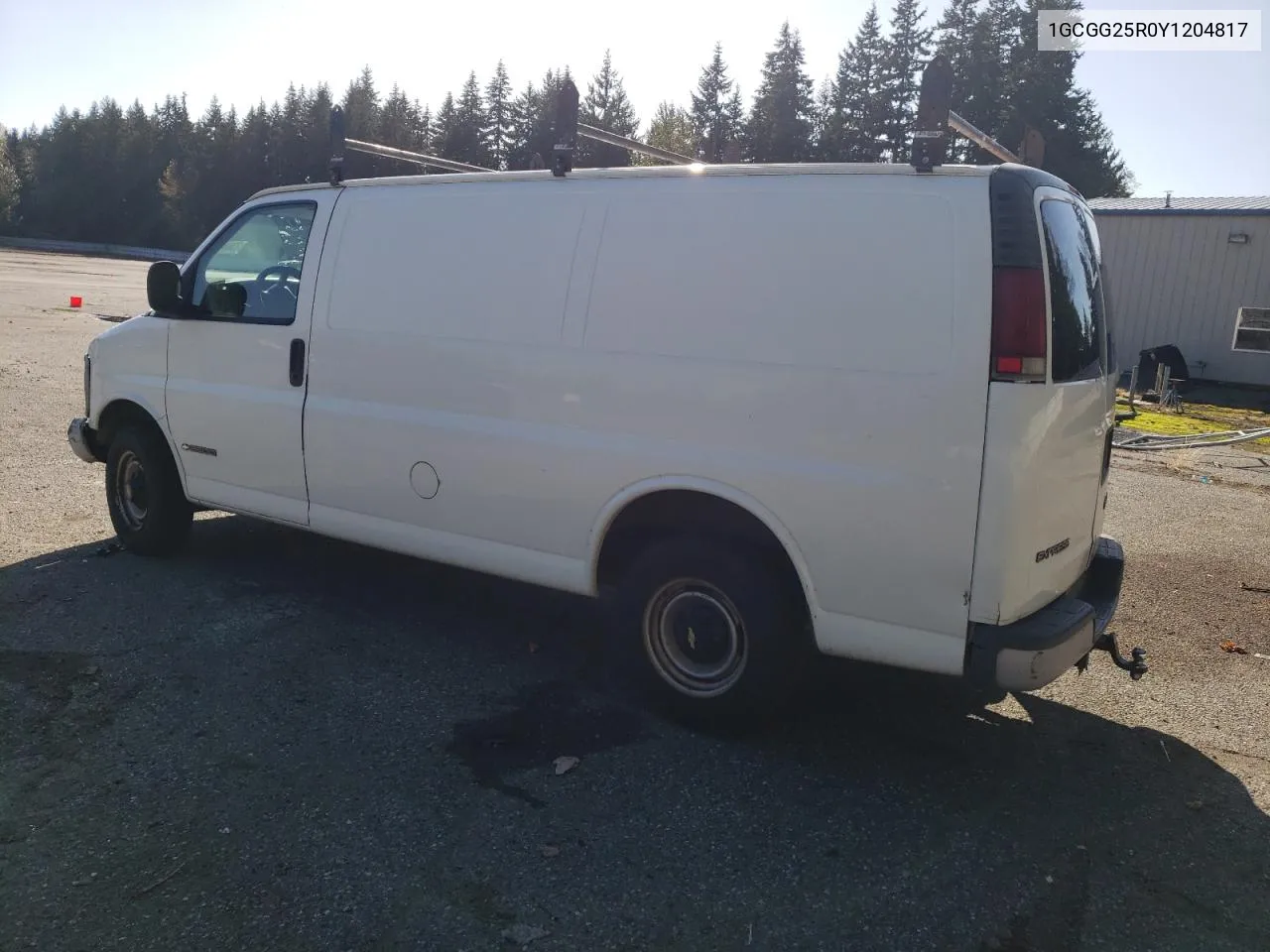 2000 Chevrolet Express G2500 VIN: 1GCGG25R0Y1204817 Lot: 73644604