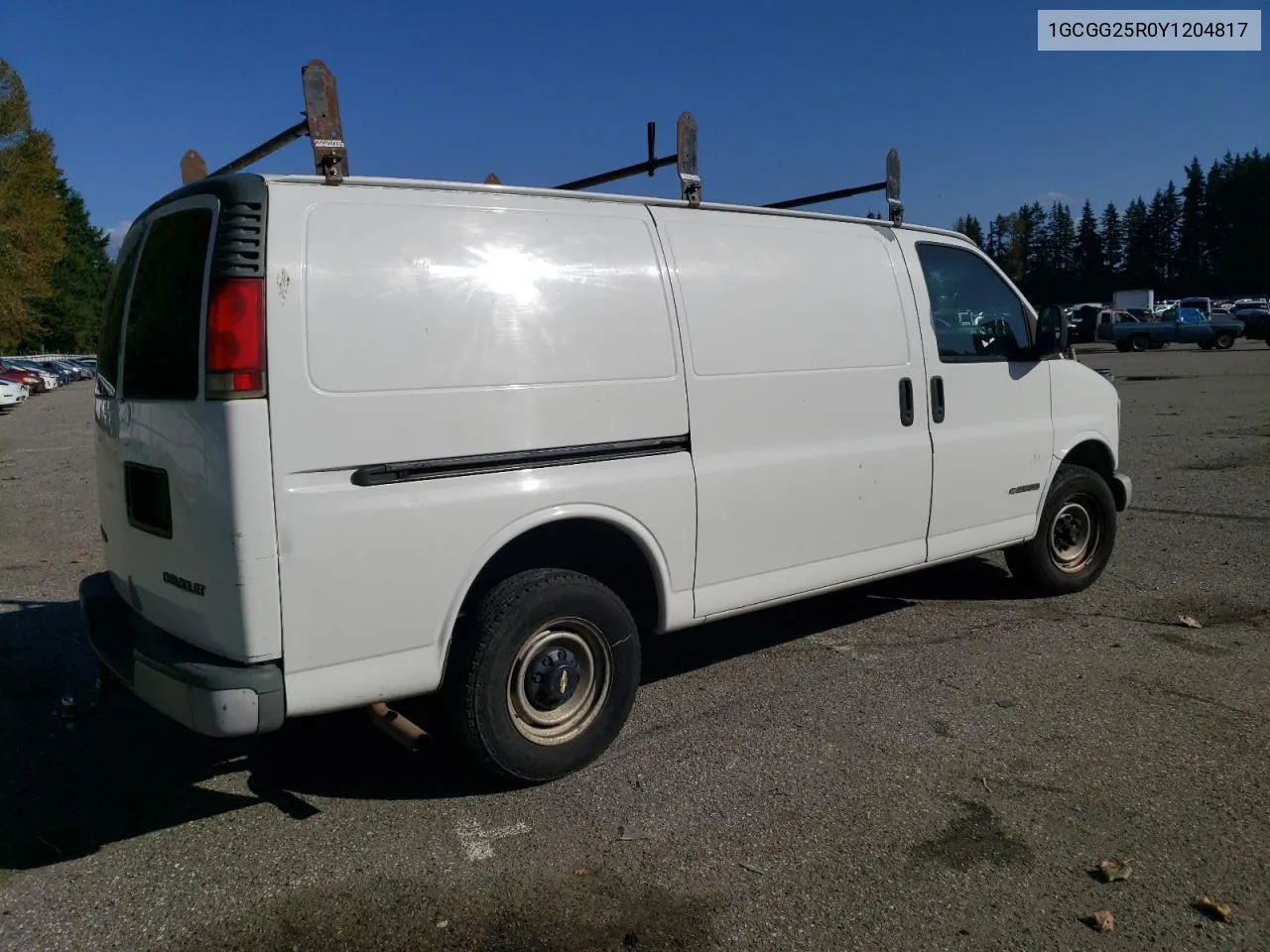 2000 Chevrolet Express G2500 VIN: 1GCGG25R0Y1204817 Lot: 73644604