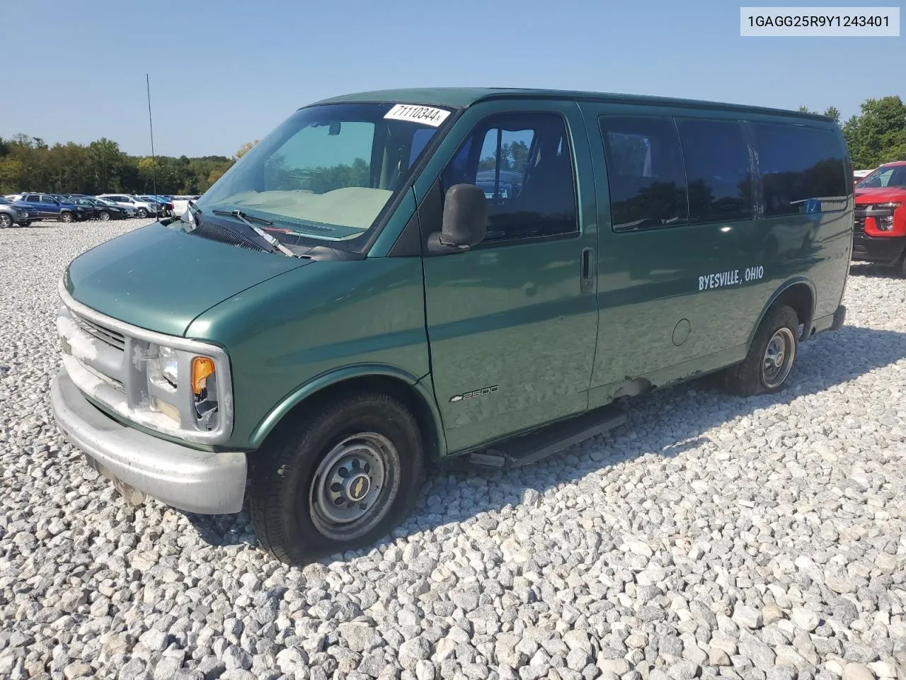 2000 Chevrolet Express G2500 VIN: 1GAGG25R9Y1243401 Lot: 74804964