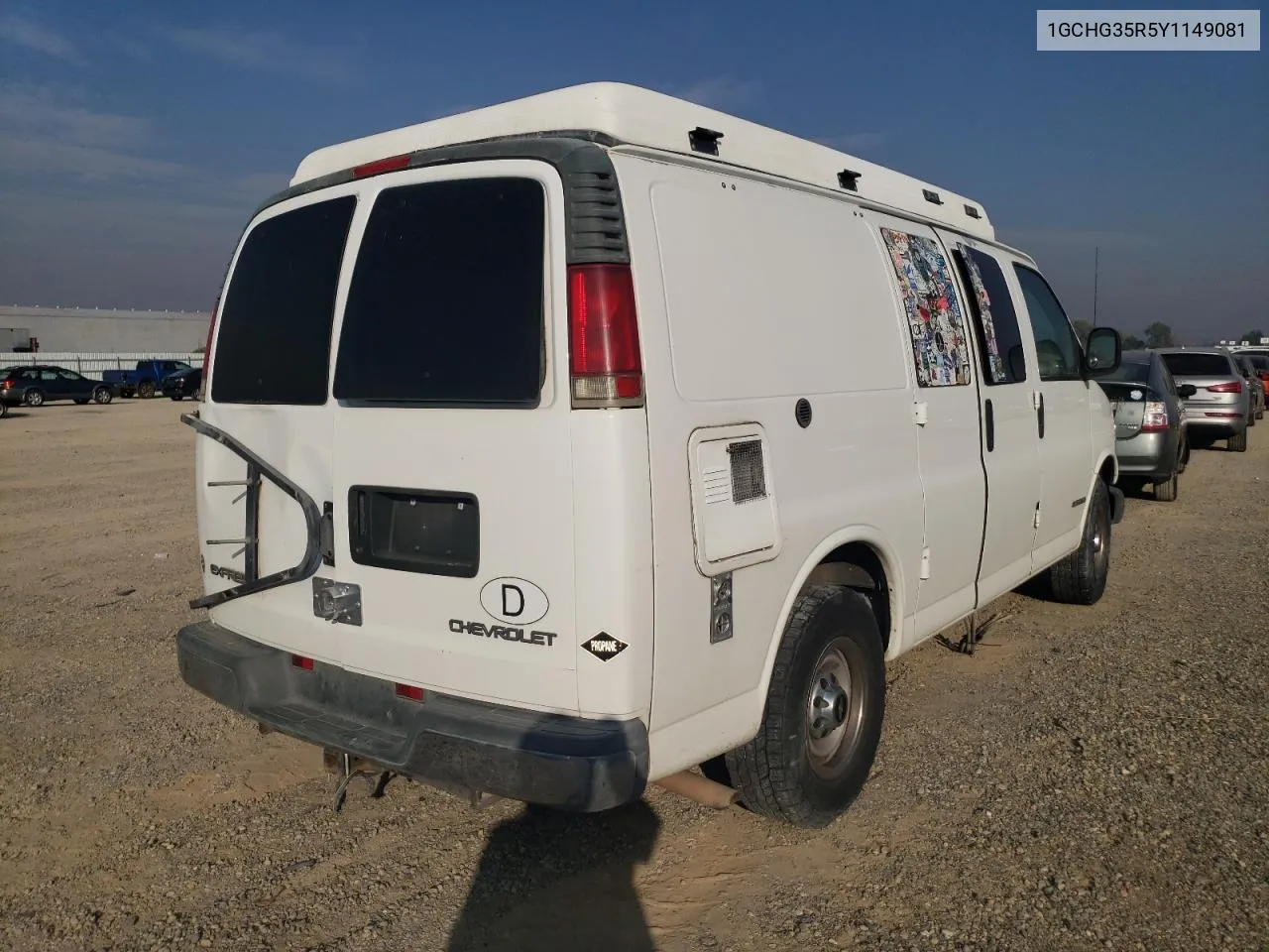 2000 Chevrolet Express G3500 VIN: 1GCHG35R5Y1149081 Lot: 75739854