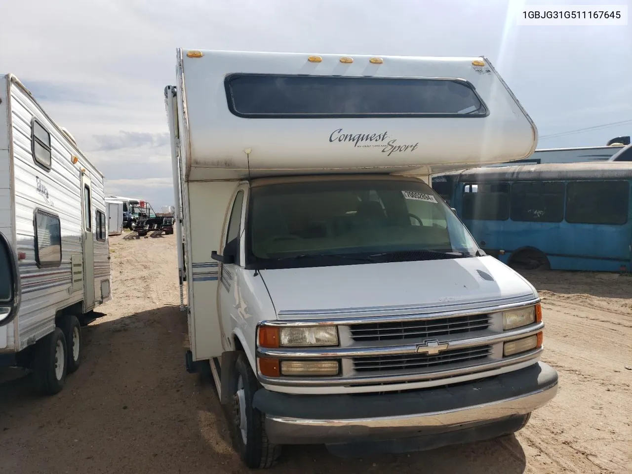 2001 Chevrolet Express Cutaway G3500 VIN: 1GBJG31G511167645 Lot: 70052894