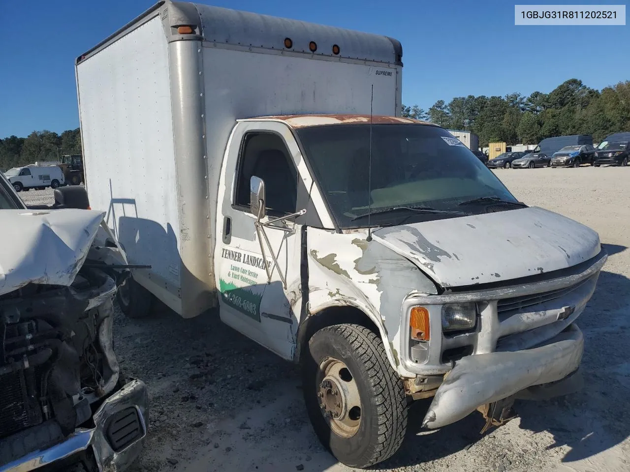 2001 Chevrolet Express Cutaway G3500 VIN: 1GBJG31R811202521 Lot: 75326994