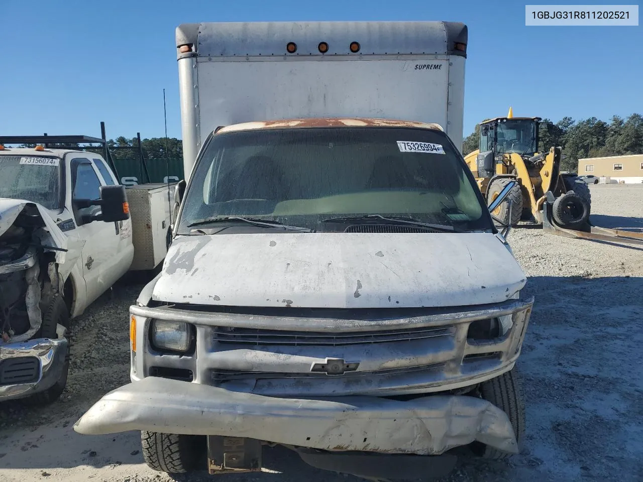 2001 Chevrolet Express Cutaway G3500 VIN: 1GBJG31R811202521 Lot: 75326994