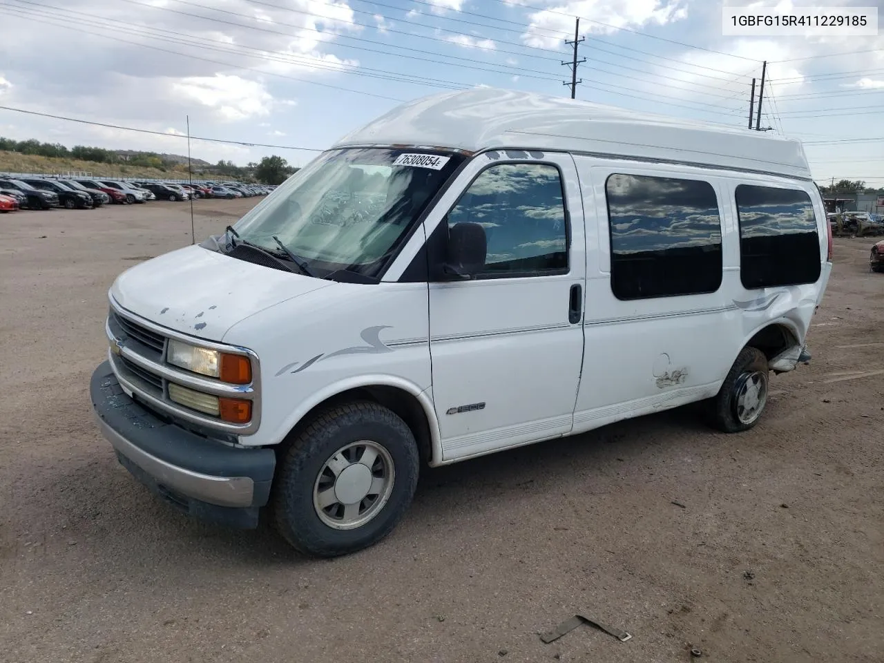 2001 Chevrolet Express G1500 VIN: 1GBFG15R411229185 Lot: 76308054