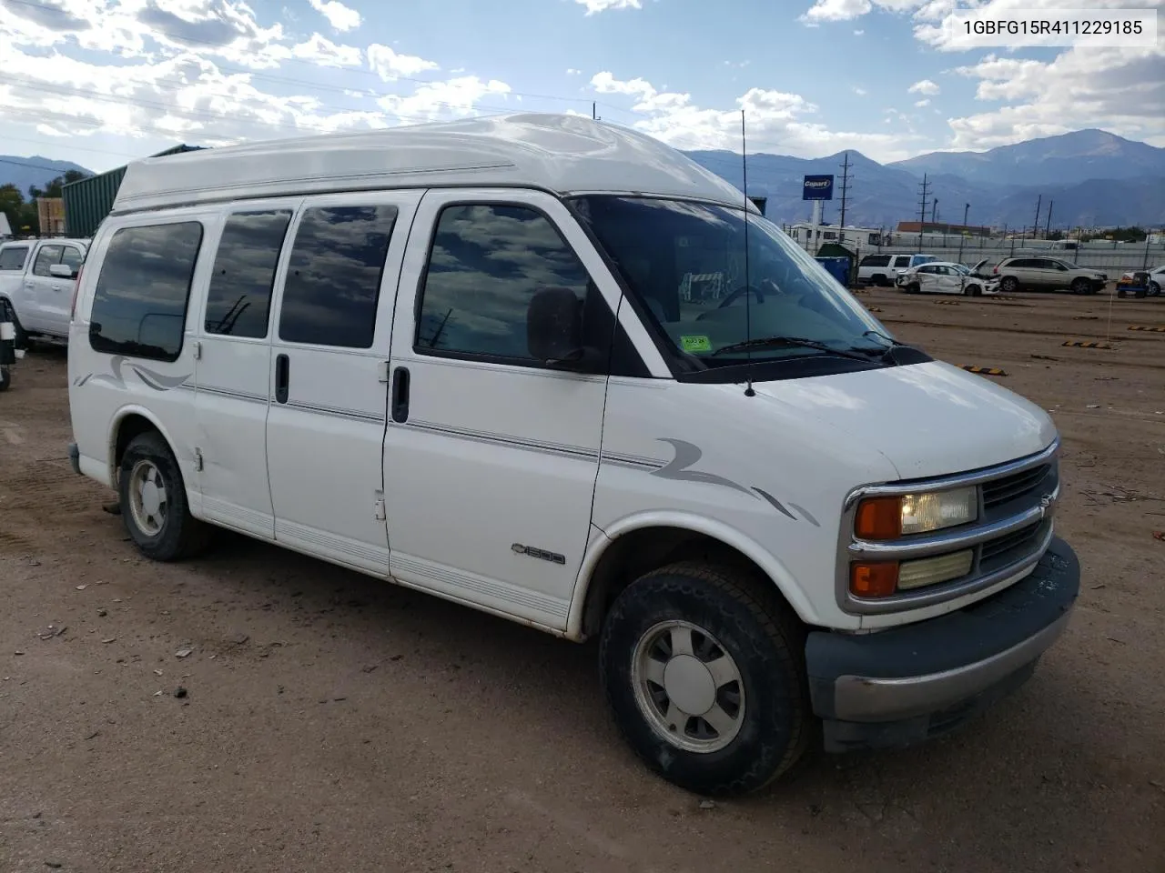 2001 Chevrolet Express G1500 VIN: 1GBFG15R411229185 Lot: 76308054