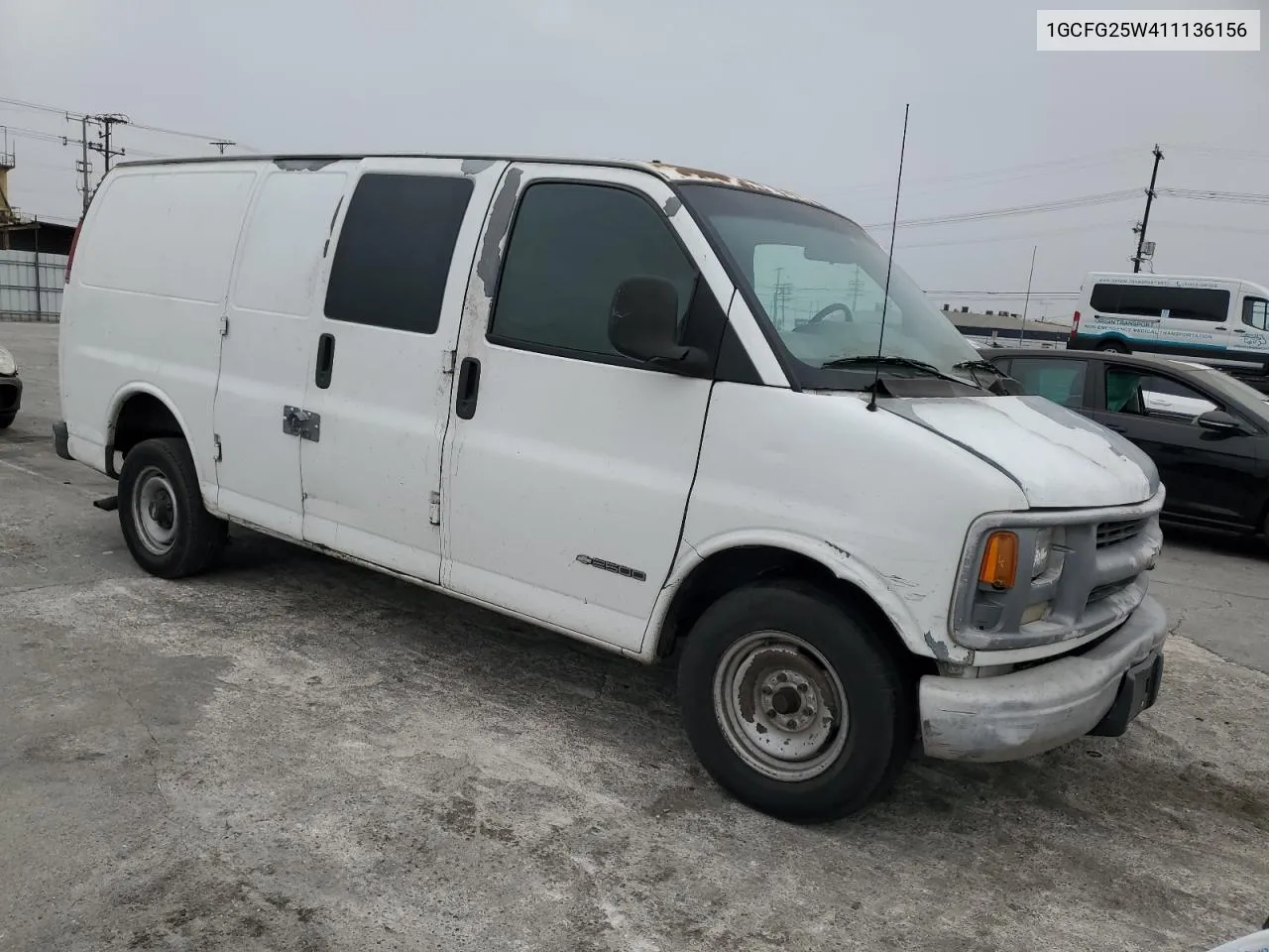 2001 Chevrolet Express G2500 VIN: 1GCFG25W411136156 Lot: 76632214