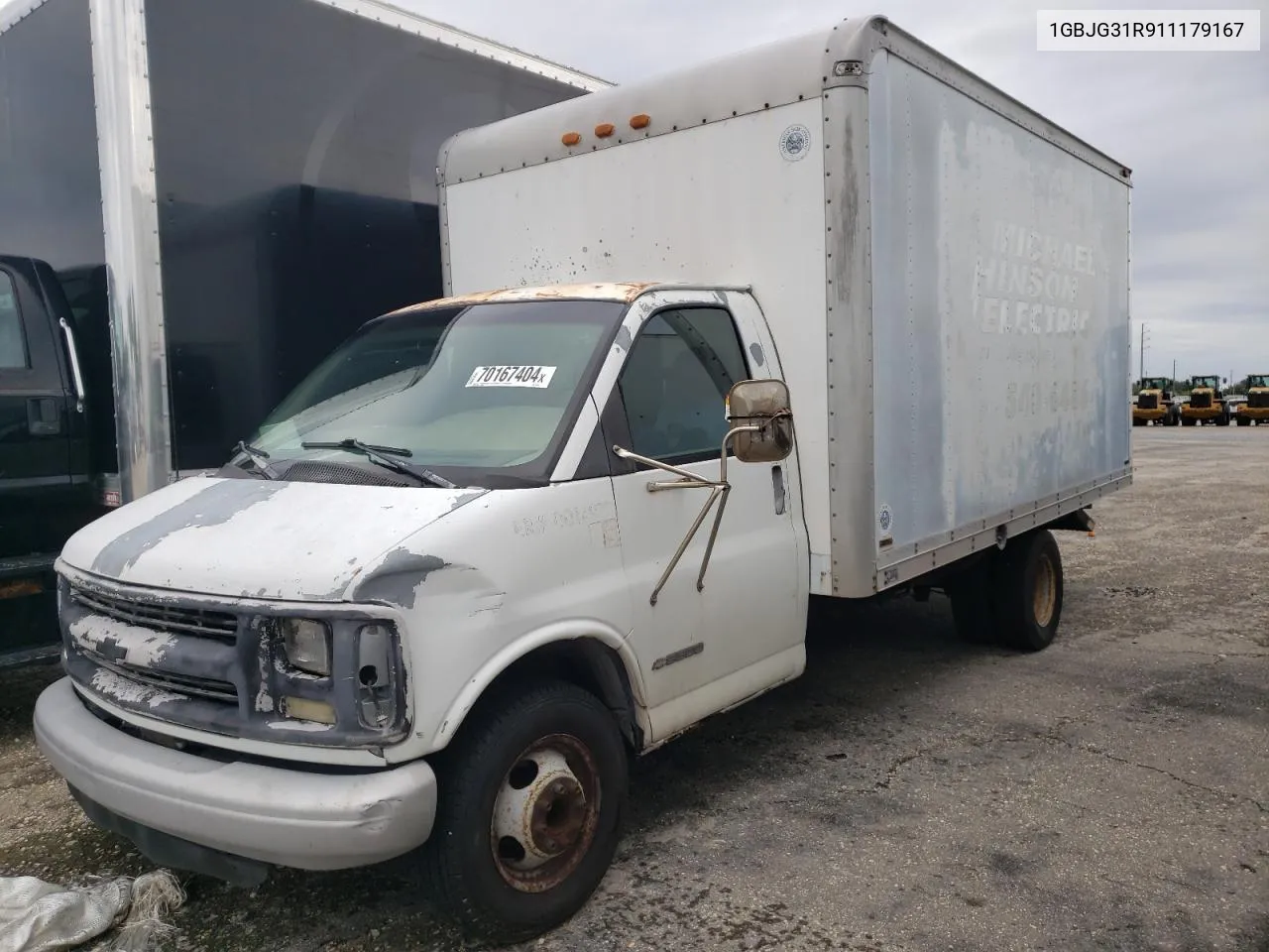 2001 Chevrolet Express Cutaway G3500 VIN: 1GBJG31R911179167 Lot: 77015044