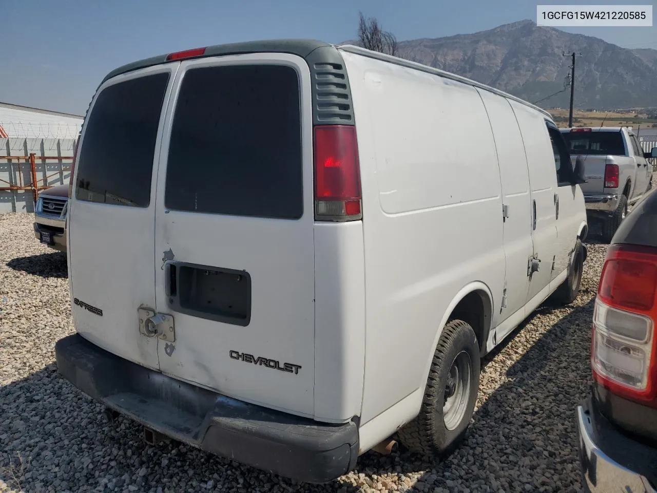 2002 Chevrolet Express G1500 VIN: 1GCFG15W421220585 Lot: 66228494