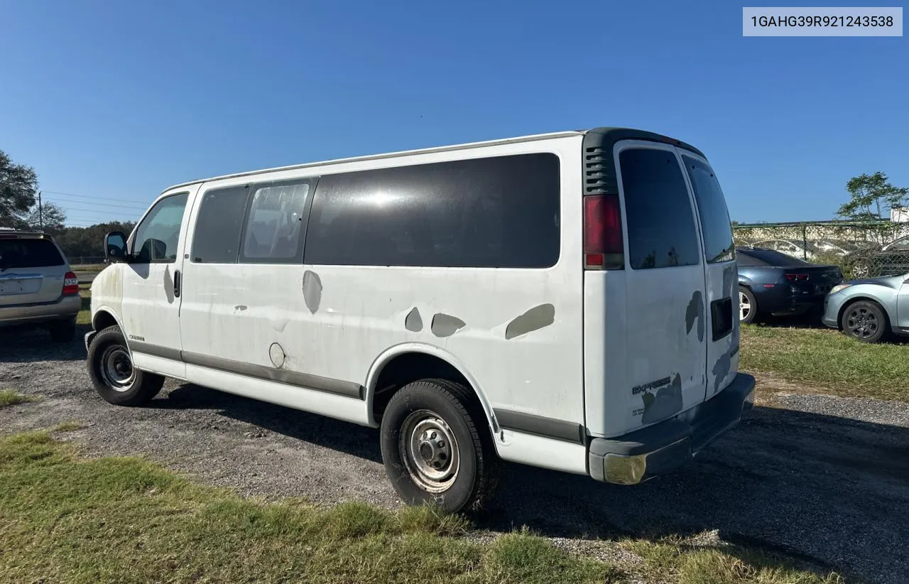 2002 Chevrolet Express G3500 VIN: 1GAHG39R921243538 Lot: 78916214