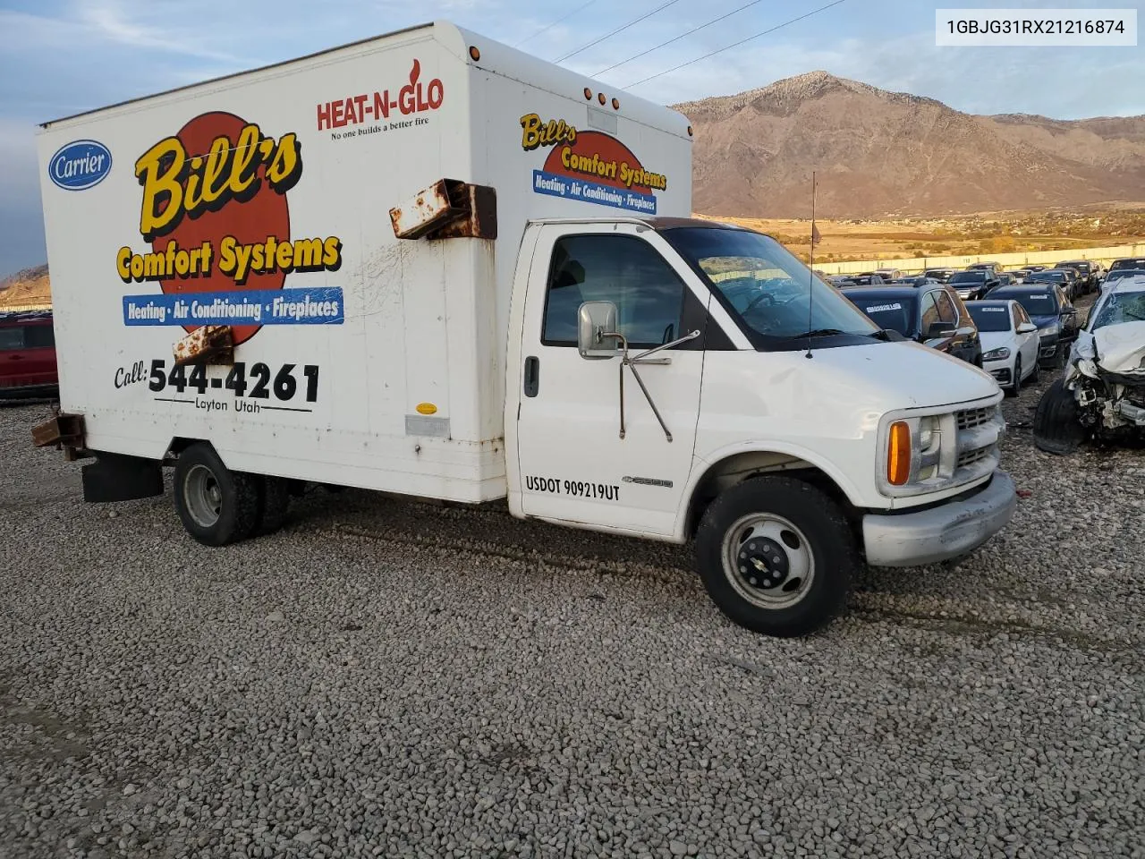 2002 Chevrolet Express G3500 VIN: 1GBJG31RX21216874 Lot: 81096324