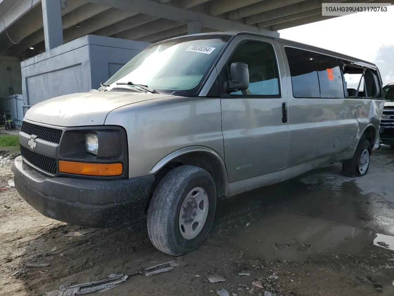 2003 Chevrolet Express G3500 VIN: 1GAHG39U431170763 Lot: 70030264