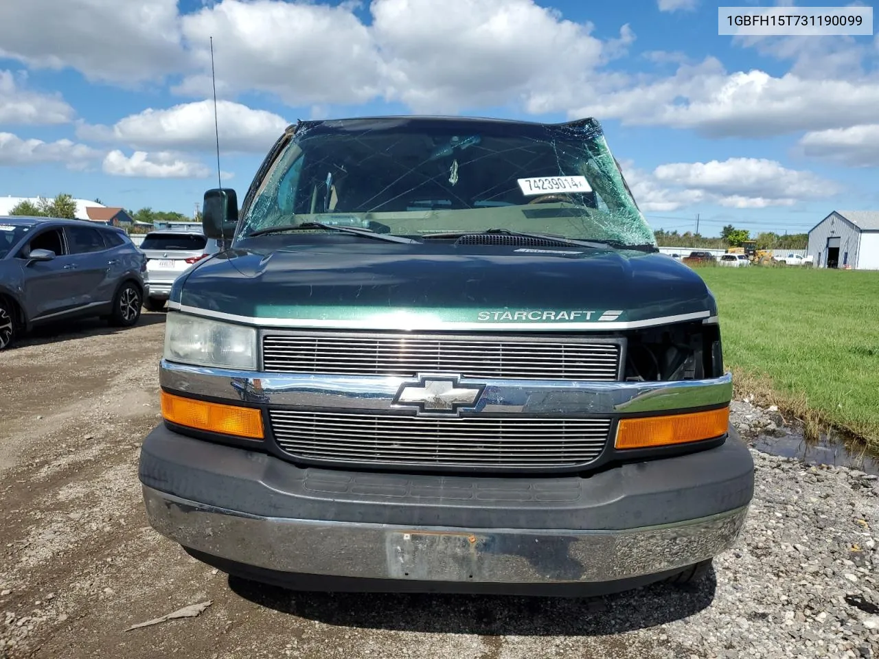 2003 Chevrolet Express G1500 VIN: 1GBFH15T731190099 Lot: 74239014