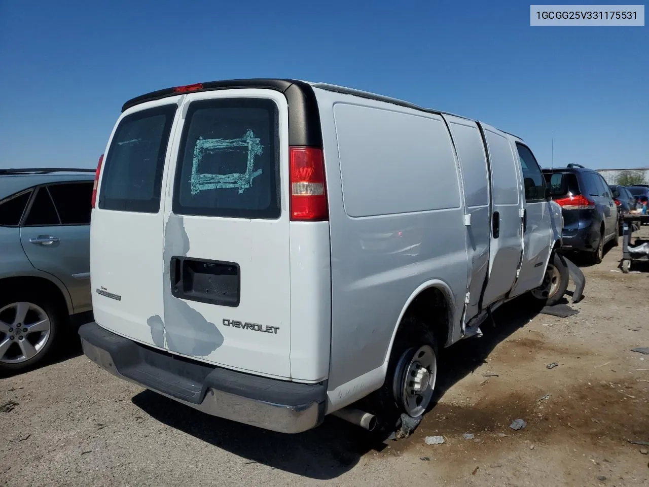 2003 Chevrolet Express G2500 VIN: 1GCGG25V331175531 Lot: 74990144