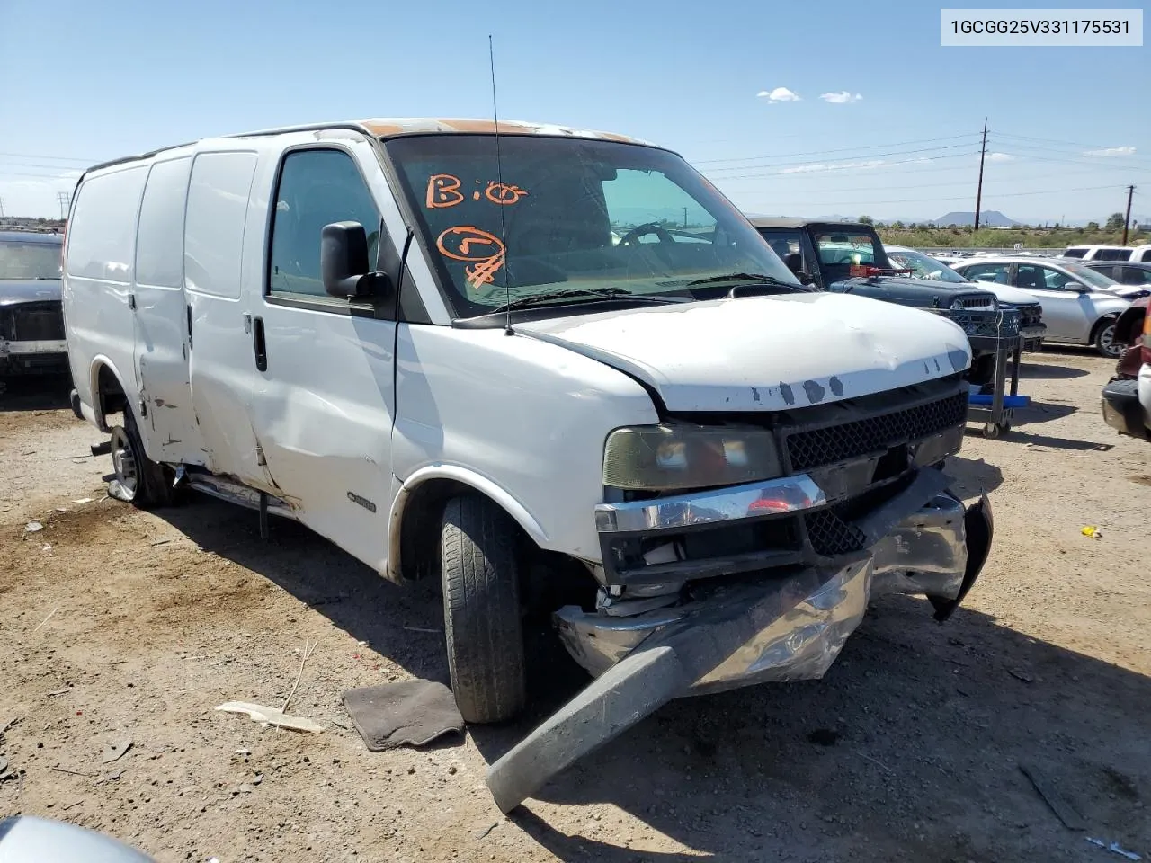 2003 Chevrolet Express G2500 VIN: 1GCGG25V331175531 Lot: 74990144