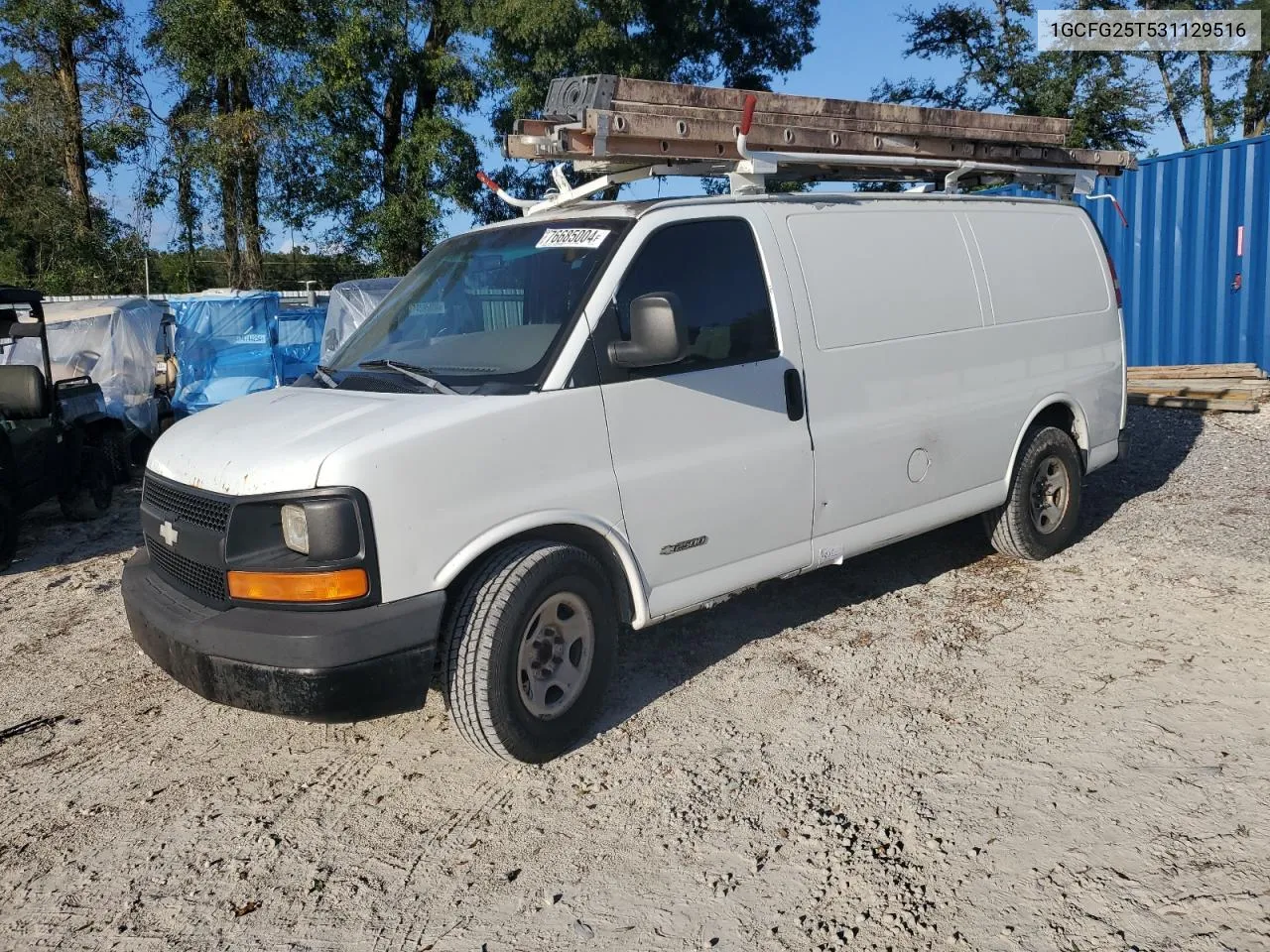 2003 Chevrolet Express G2500 VIN: 1GCFG25T531129516 Lot: 76685004