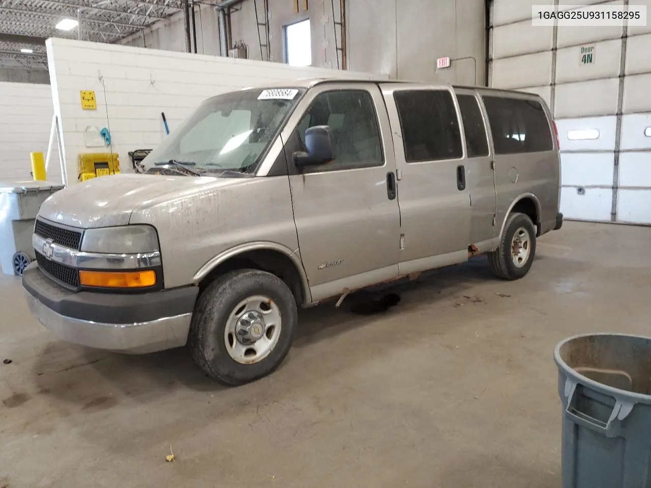 2003 Chevrolet Express G2500 VIN: 1GAGG25U931158295 Lot: 76808584