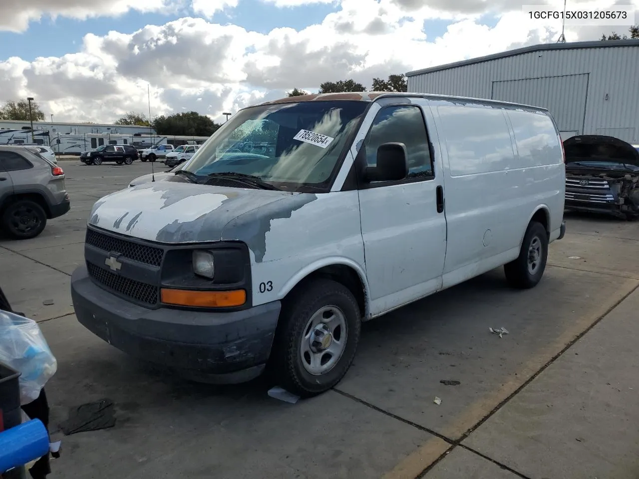 2003 Chevrolet Express G1500 VIN: 1GCFG15X031205673 Lot: 78520654