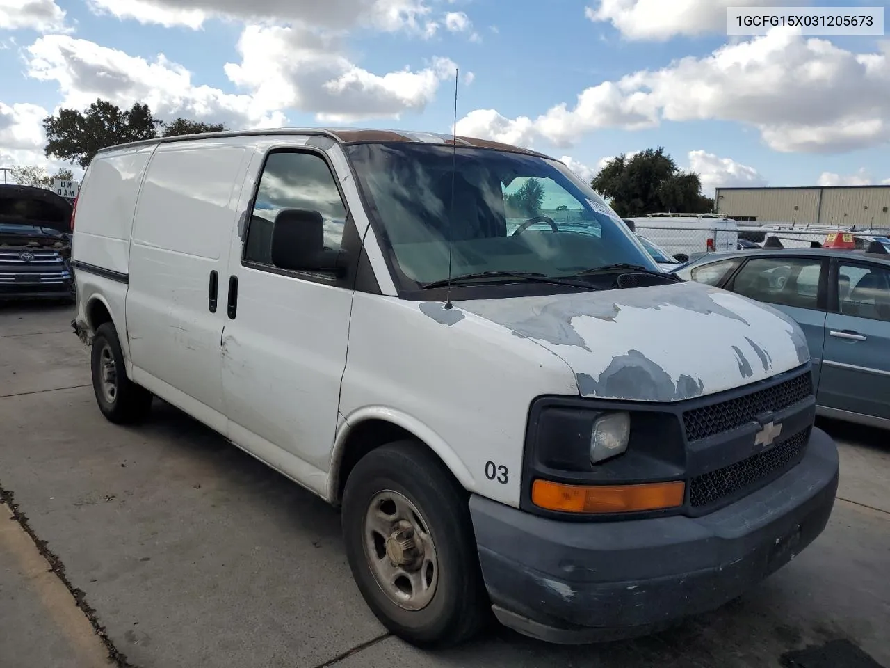 2003 Chevrolet Express G1500 VIN: 1GCFG15X031205673 Lot: 78520654