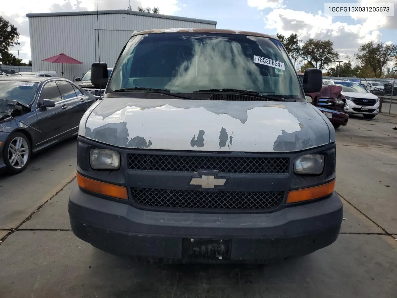 2003 Chevrolet Express G1500 VIN: 1GCFG15X031205673 Lot: 78520654