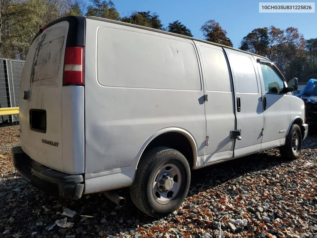 2003 Chevrolet Express G3500 VIN: 1GCHG35U831225826 Lot: 80436624