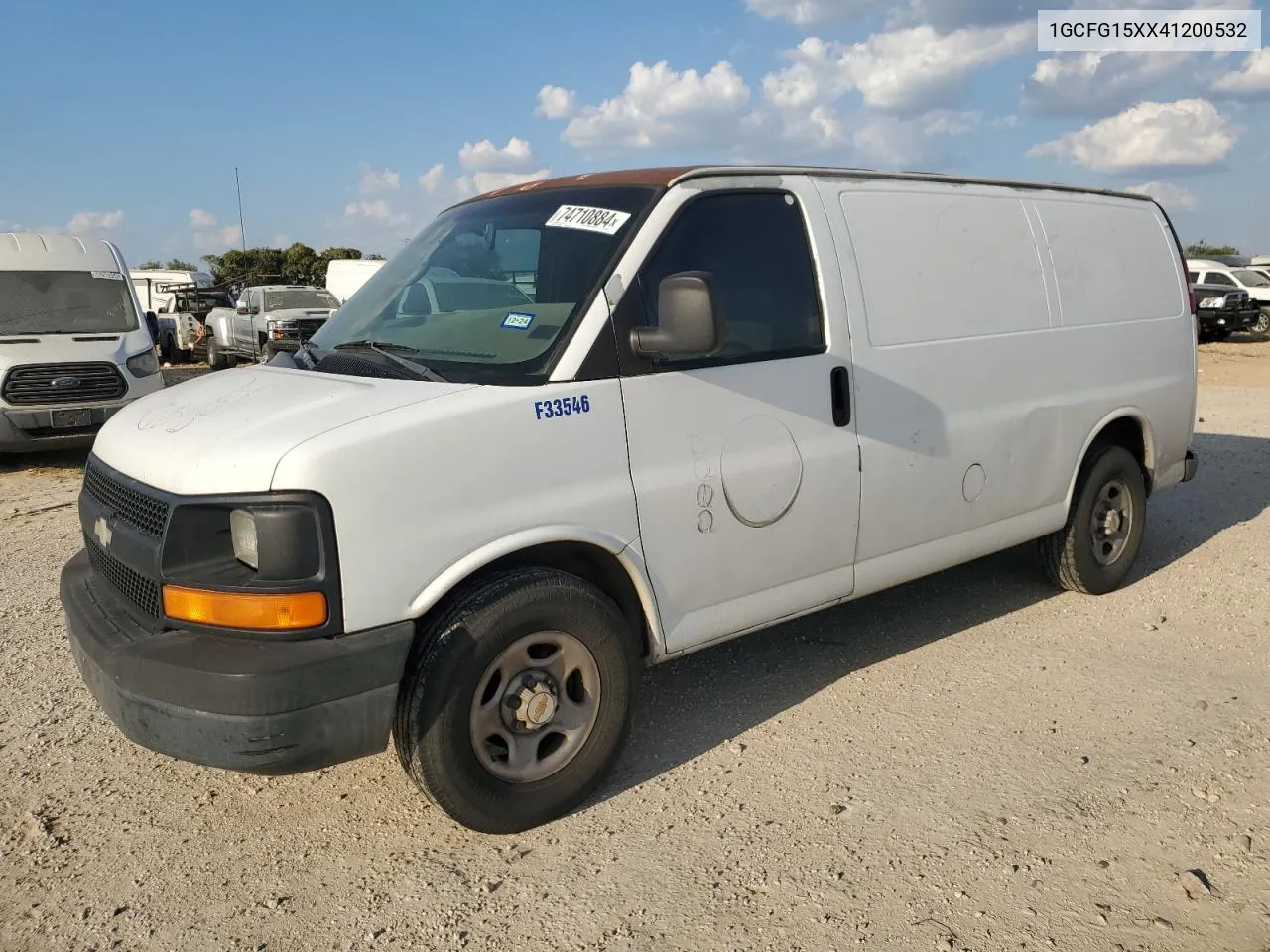 2004 Chevrolet Express G1500 VIN: 1GCFG15XX41200532 Lot: 74710884