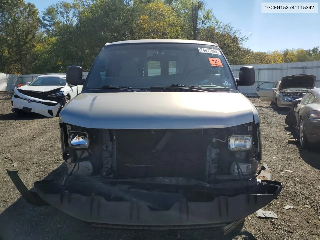 2004 Chevrolet Express G1500 VIN: 1GCFG15X741115342 Lot: 74877064