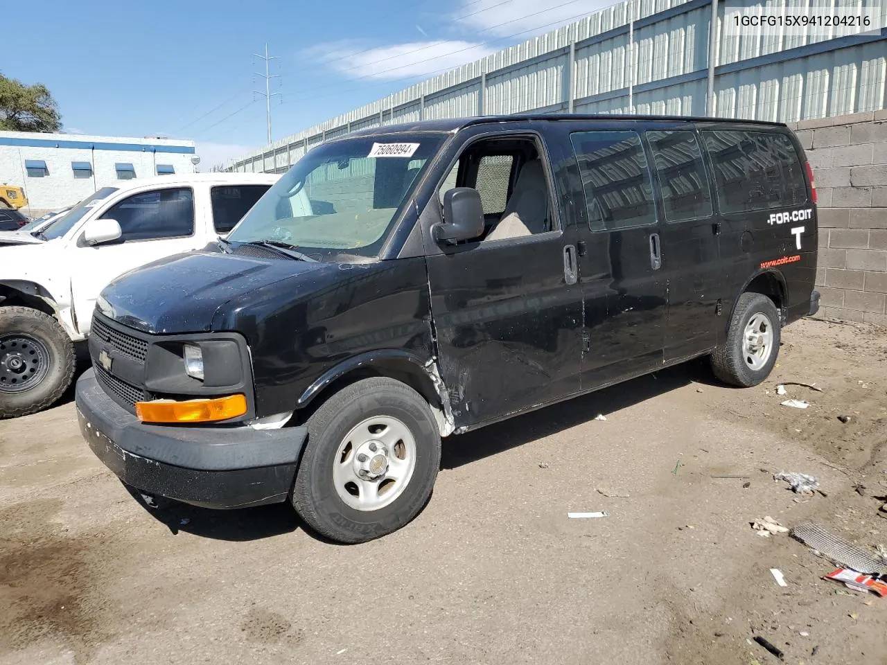 2004 Chevrolet Express G1500 VIN: 1GCFG15X941204216 Lot: 75060994