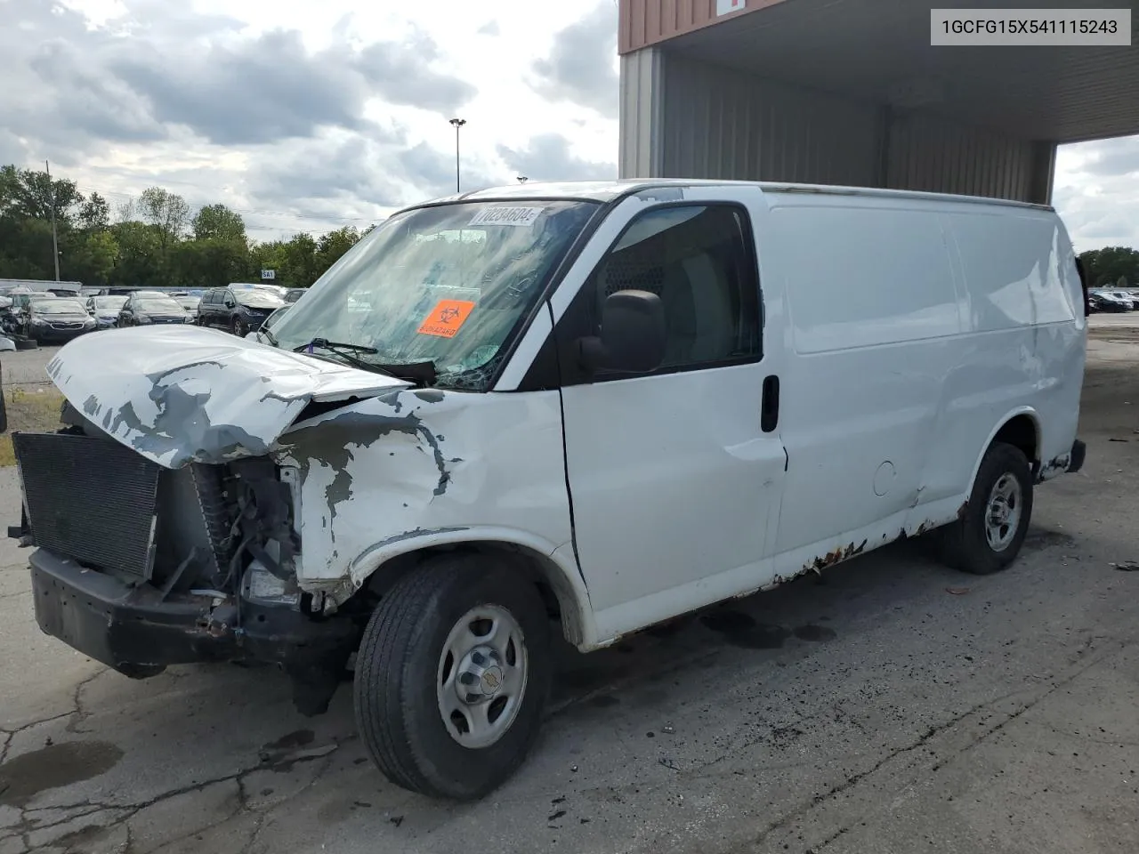 2004 Chevrolet Express G1500 VIN: 1GCFG15X541115243 Lot: 75741294