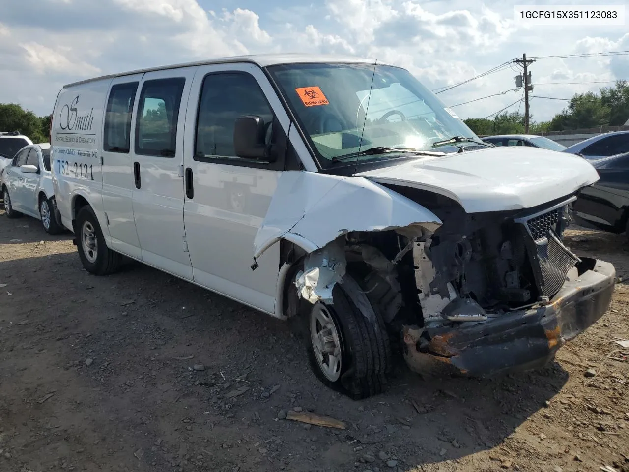 2005 Chevrolet Express G1500 VIN: 1GCFG15X351123083 Lot: 62028314