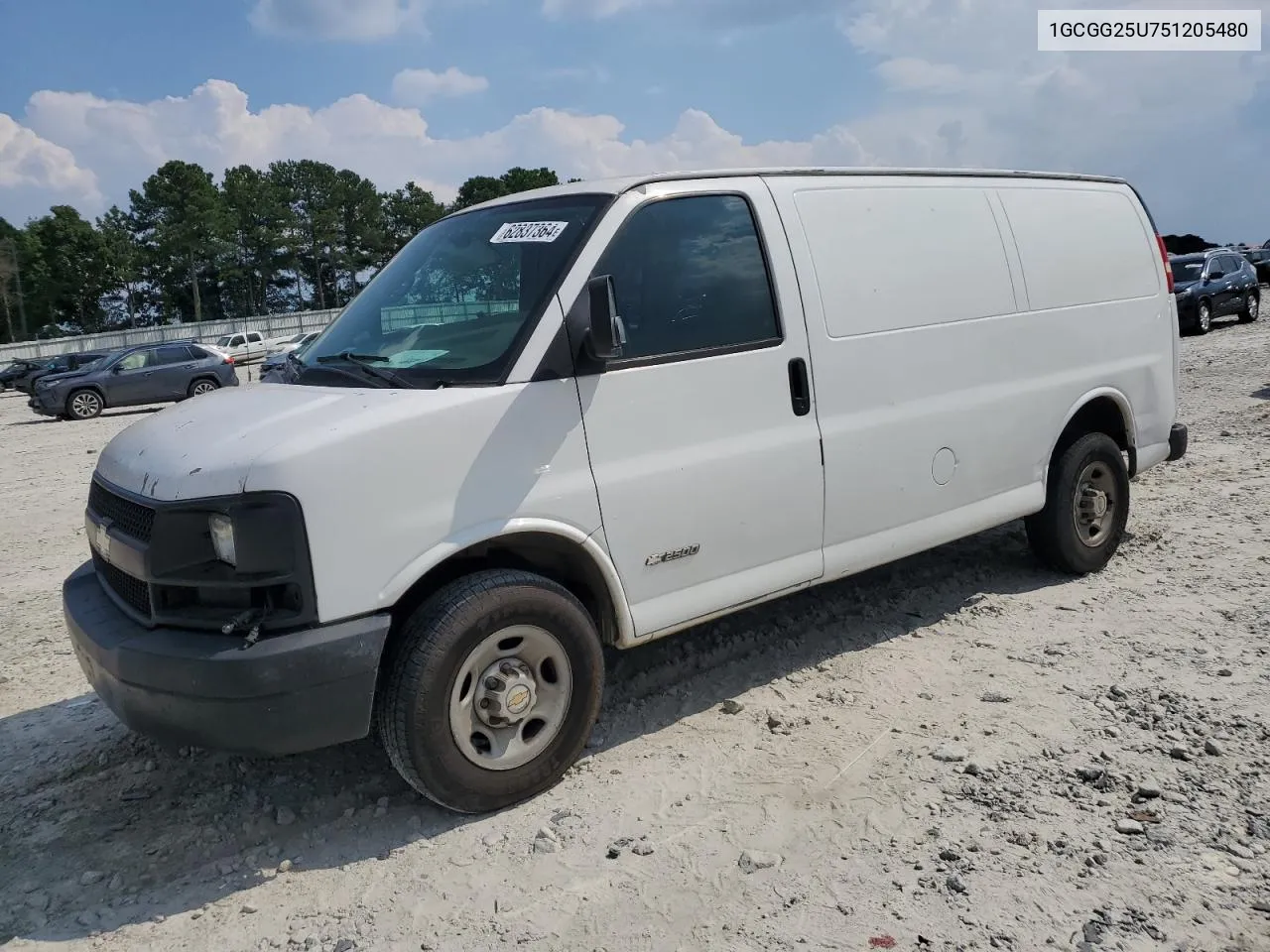 2005 Chevrolet Express G2500 VIN: 1GCGG25U751205480 Lot: 62837364