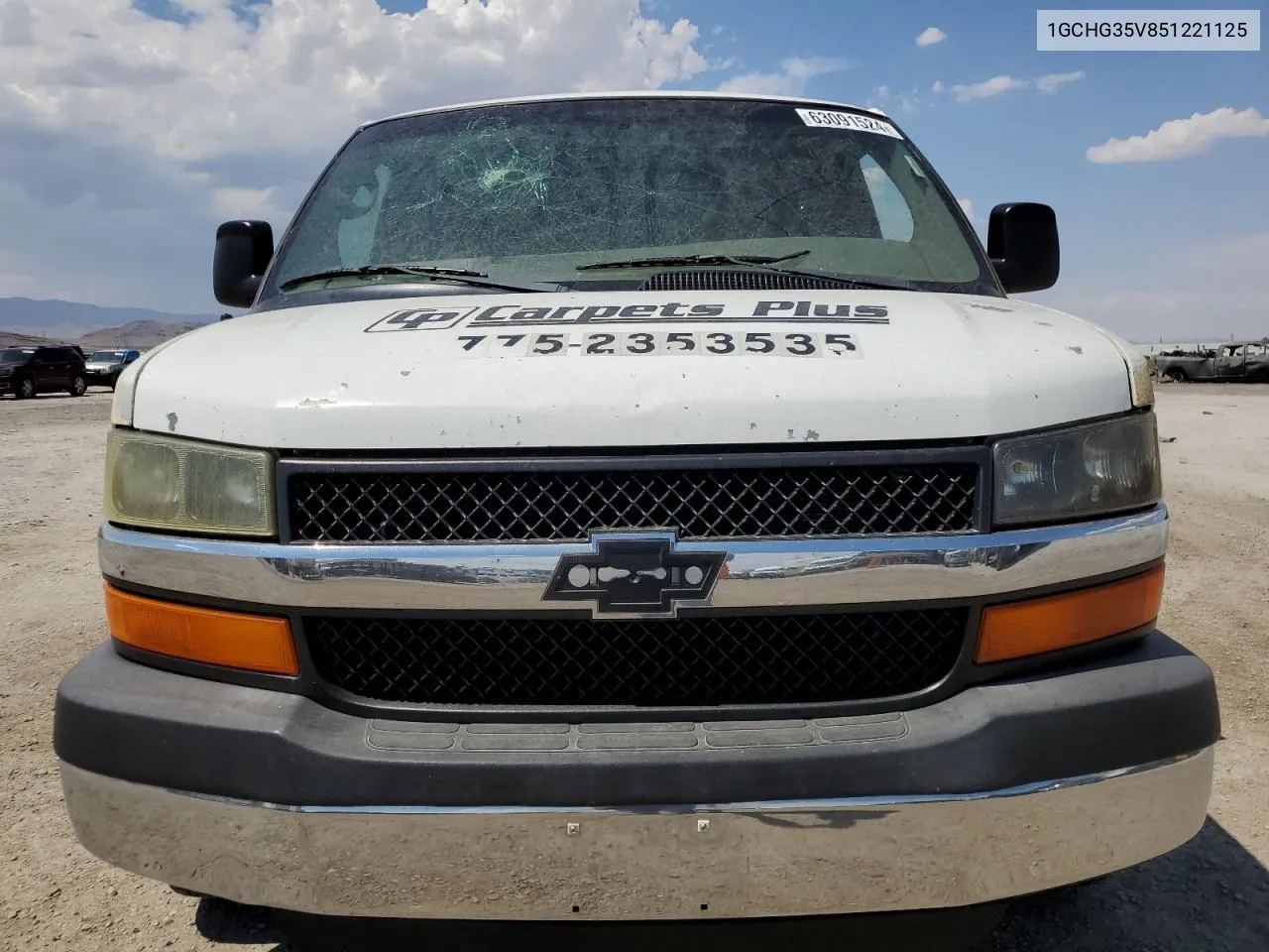 2005 Chevrolet Express G3500 VIN: 1GCHG35V851221125 Lot: 63091524