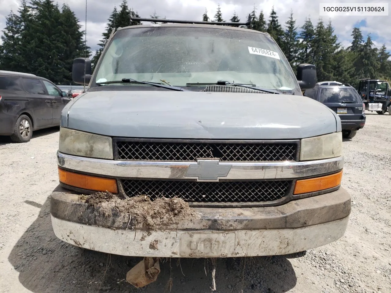 2005 Chevrolet Express G2500 VIN: 1GCGG25V151130624 Lot: 64706824