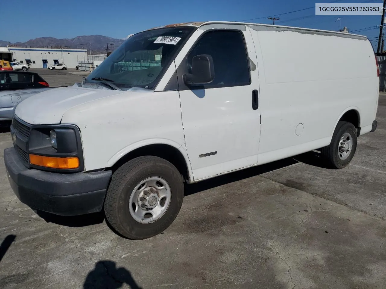 2005 Chevrolet Express G2500 VIN: 1GCGG25V551263953 Lot: 70985904