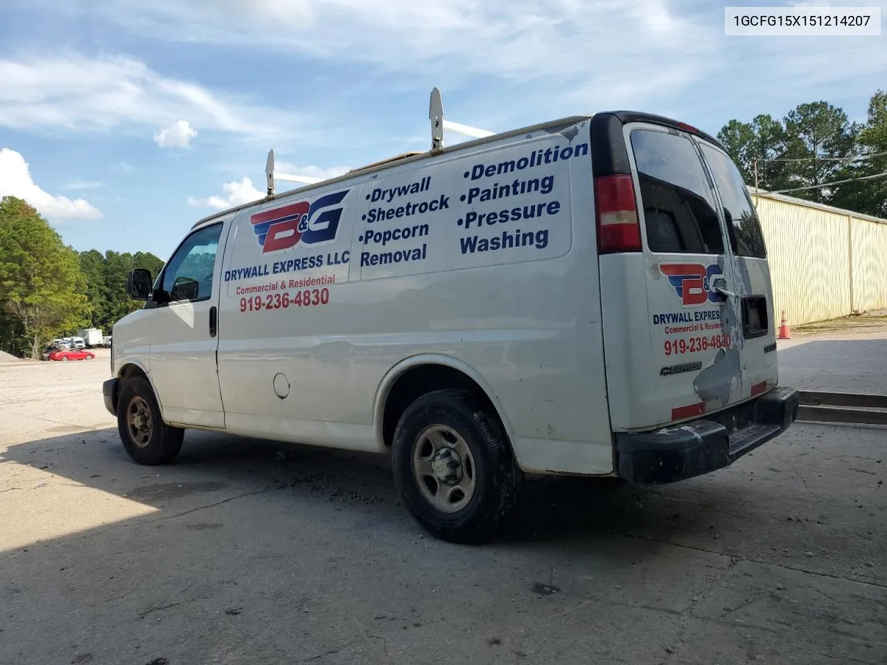 2005 Chevrolet Express G1500 VIN: 1GCFG15X151214207 Lot: 72313524