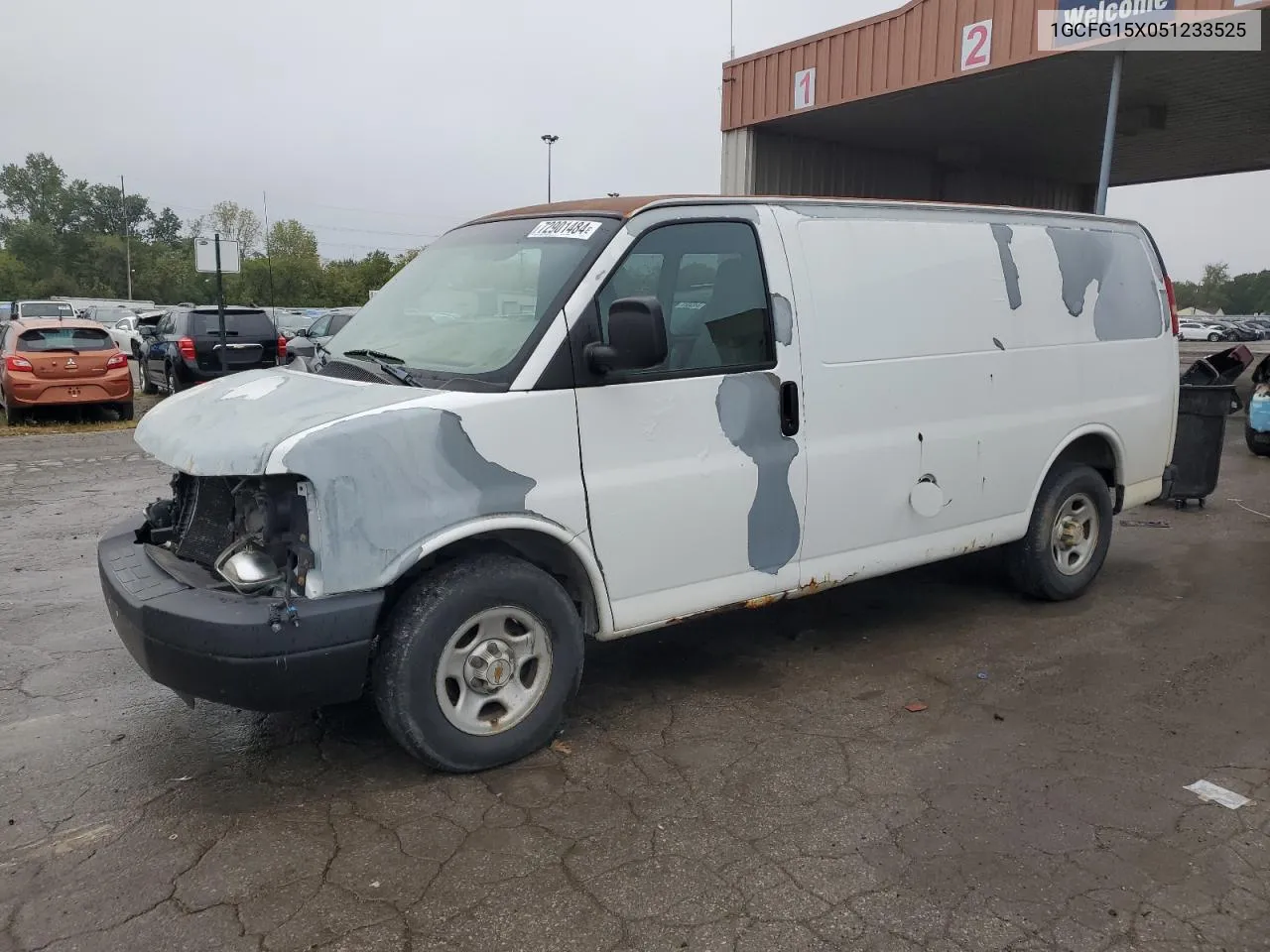 2005 Chevrolet Express G1500 VIN: 1GCFG15X051233525 Lot: 72901484