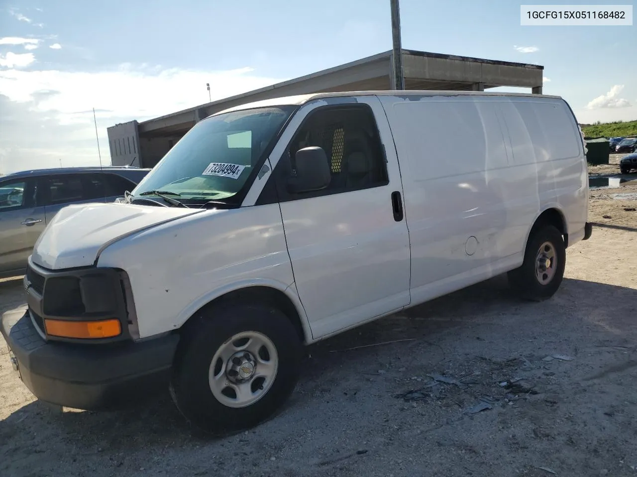 2005 Chevrolet Express G1500 VIN: 1GCFG15X051168482 Lot: 73204994