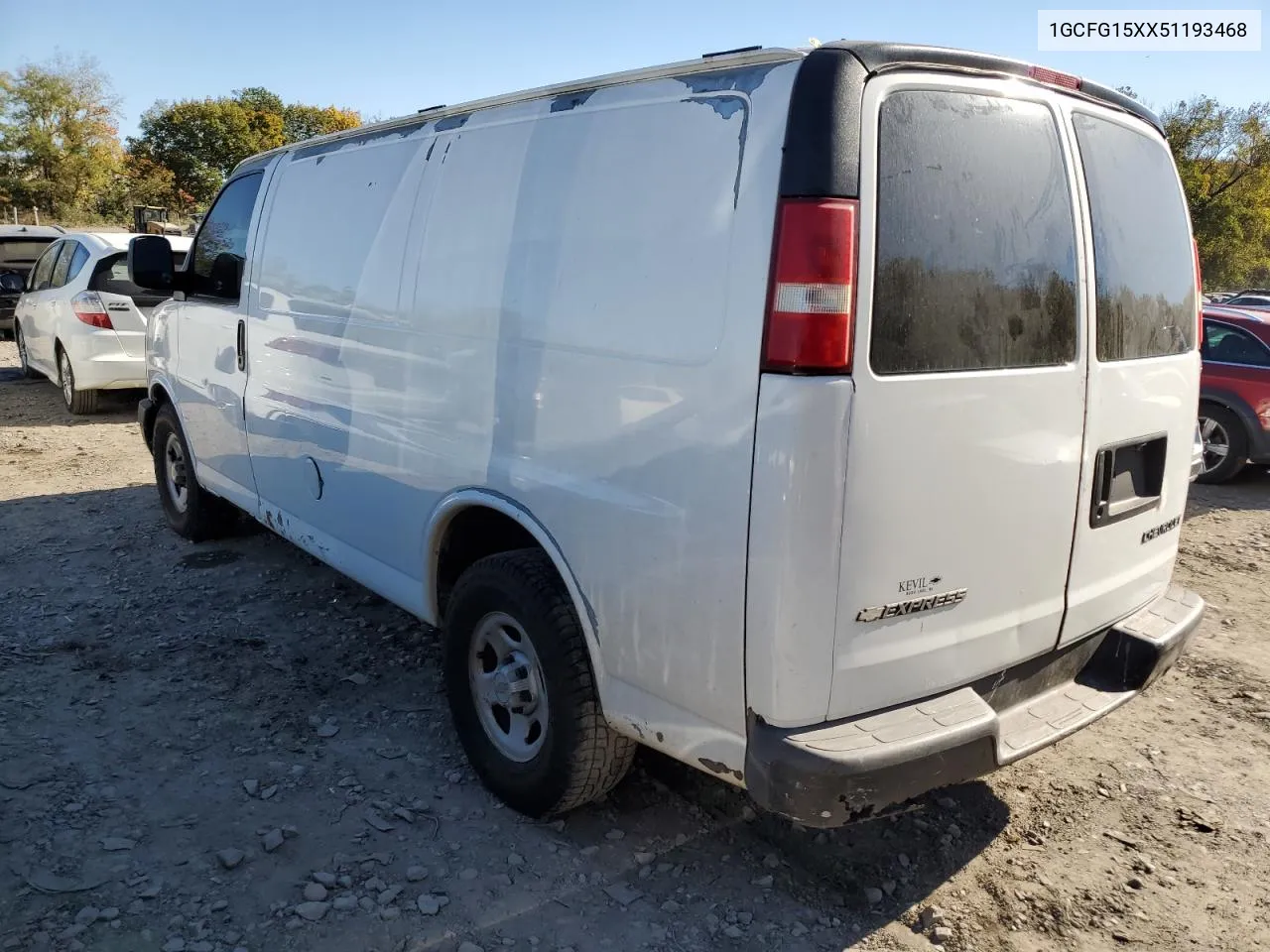 2005 Chevrolet Express G1500 VIN: 1GCFG15XX51193468 Lot: 76330604