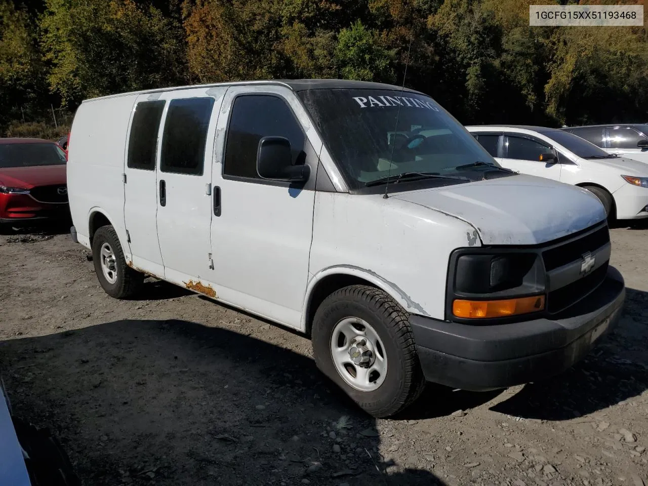 2005 Chevrolet Express G1500 VIN: 1GCFG15XX51193468 Lot: 76330604