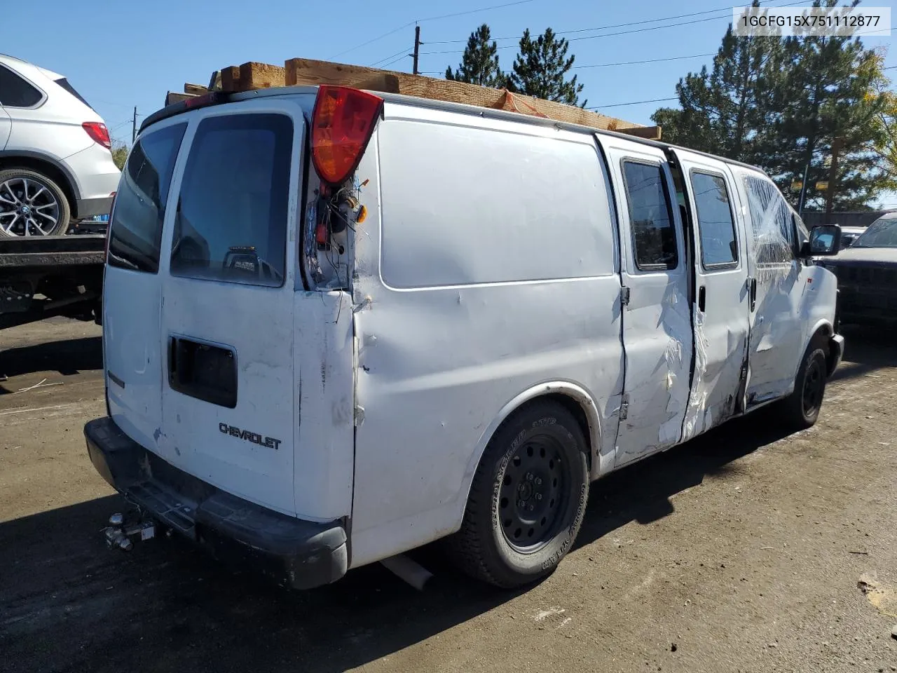 2005 Chevrolet Express G1500 VIN: 1GCFG15X751112877 Lot: 77494014