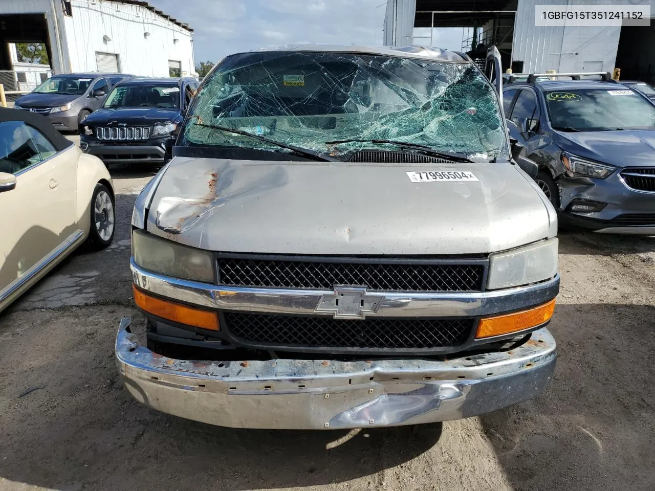 2005 Chevrolet Express G1500 VIN: 1GBFG15T351241152 Lot: 77996504