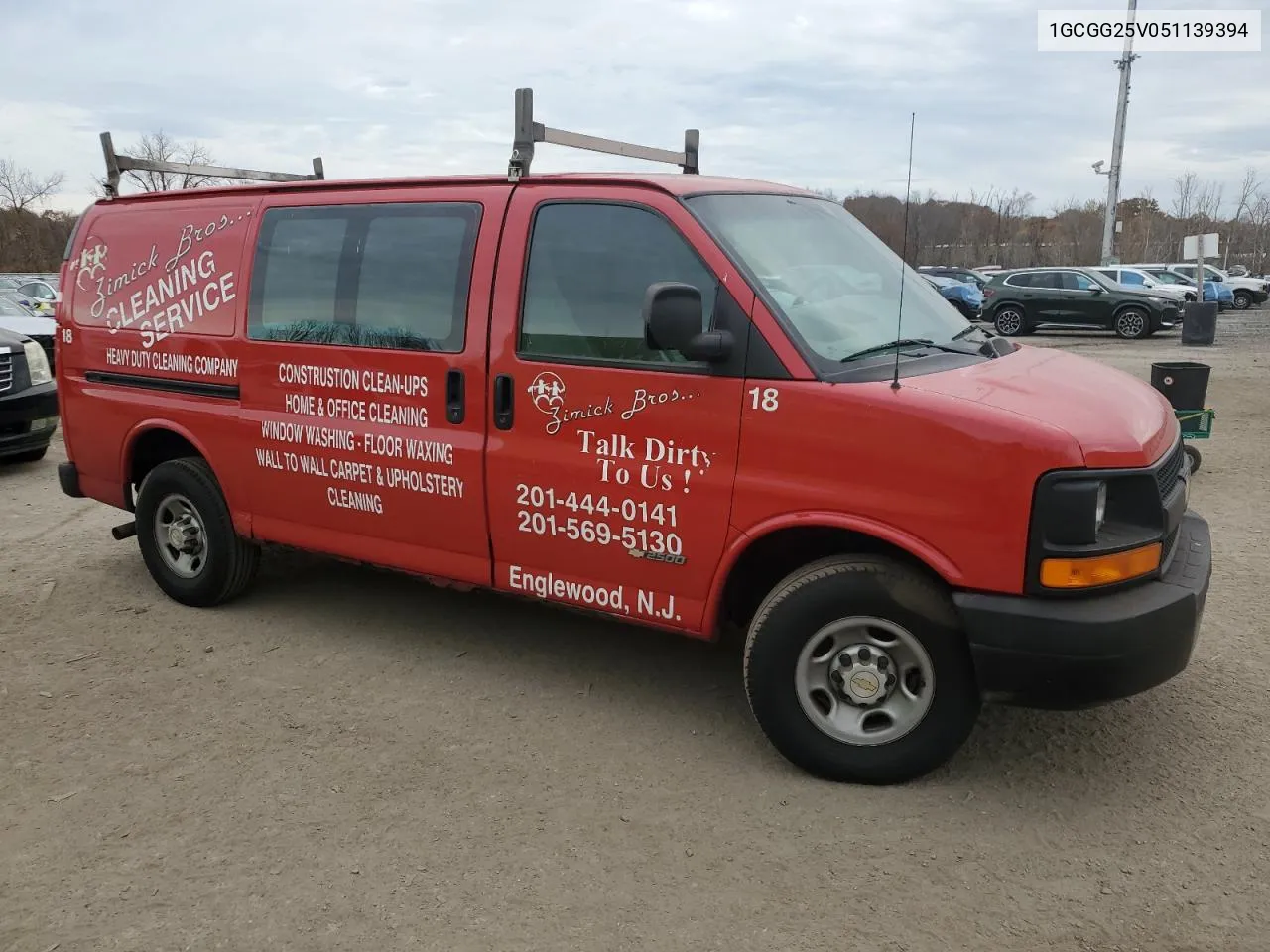 2005 Chevrolet Express G2500 VIN: 1GCGG25V051139394 Lot: 78497504