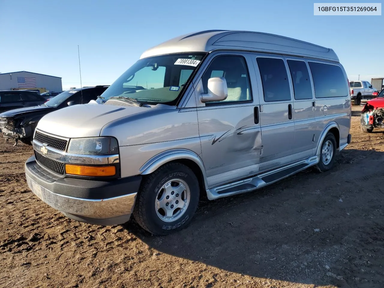 2005 Chevrolet Express G1500 VIN: 1GBFG15T351269064 Lot: 78981304