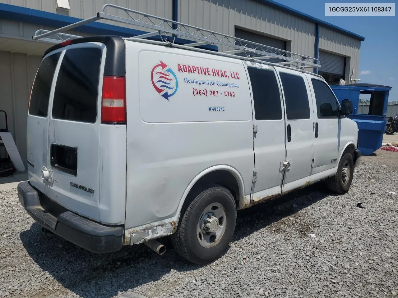 2006 Chevrolet Express G2500 VIN: 1GCGG25VX61108347 Lot: 63630294