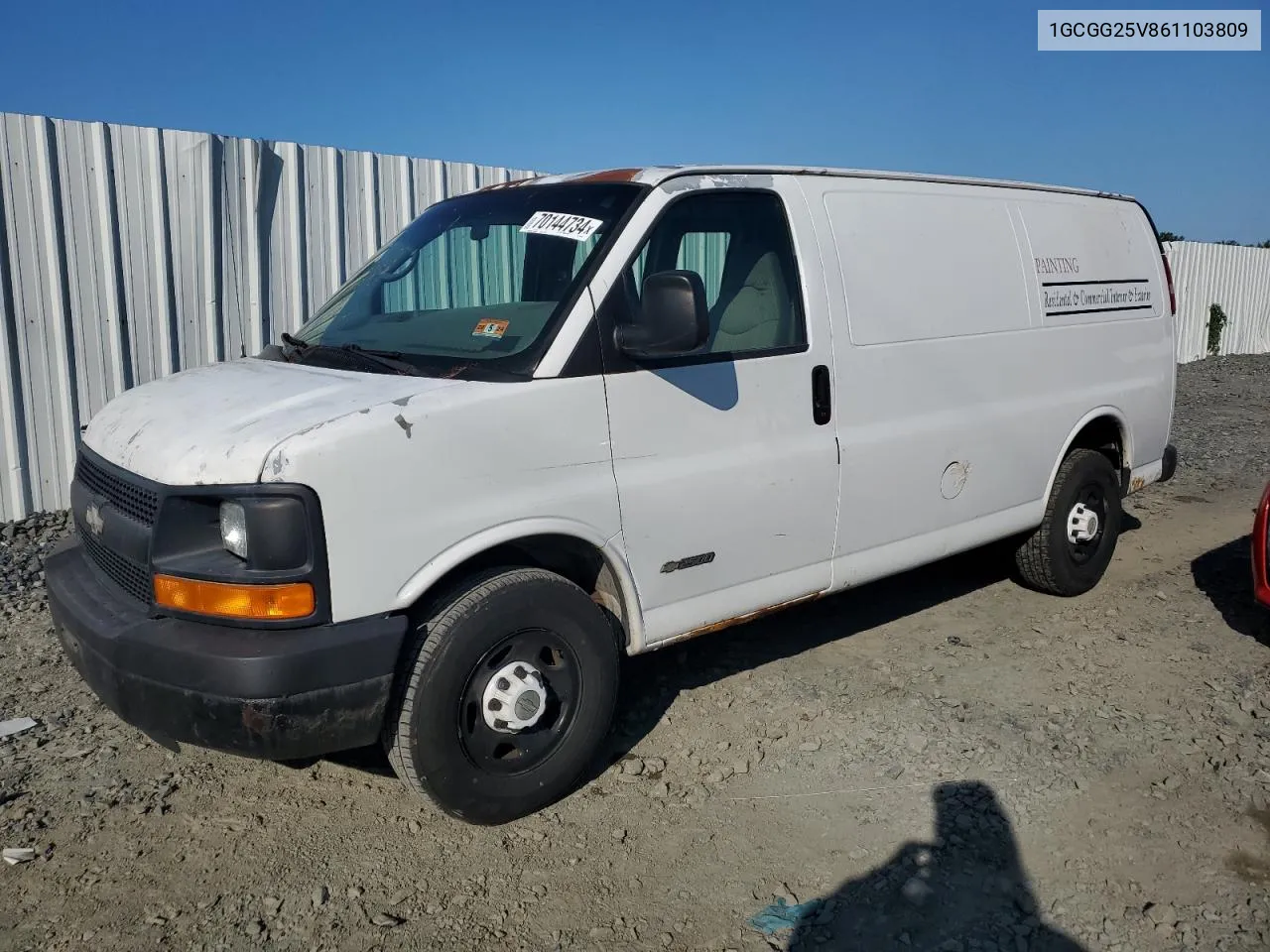 2006 Chevrolet Express G2500 VIN: 1GCGG25V861103809 Lot: 70144734