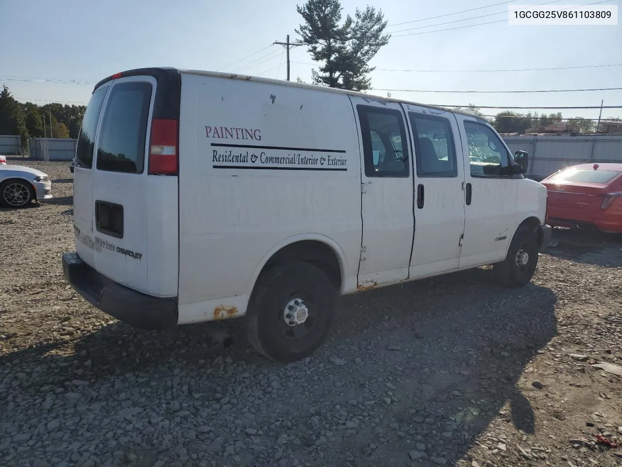 2006 Chevrolet Express G2500 VIN: 1GCGG25V861103809 Lot: 70144734