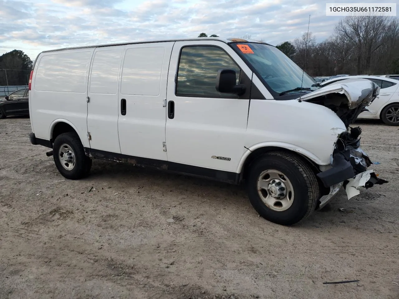 2006 Chevrolet Express G3500 VIN: 1GCHG35U661172581 Lot: 72001522